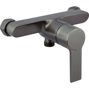 Duscharmatur Bisenzio Einhebel in Gunmetal für die Aufputzmontage.