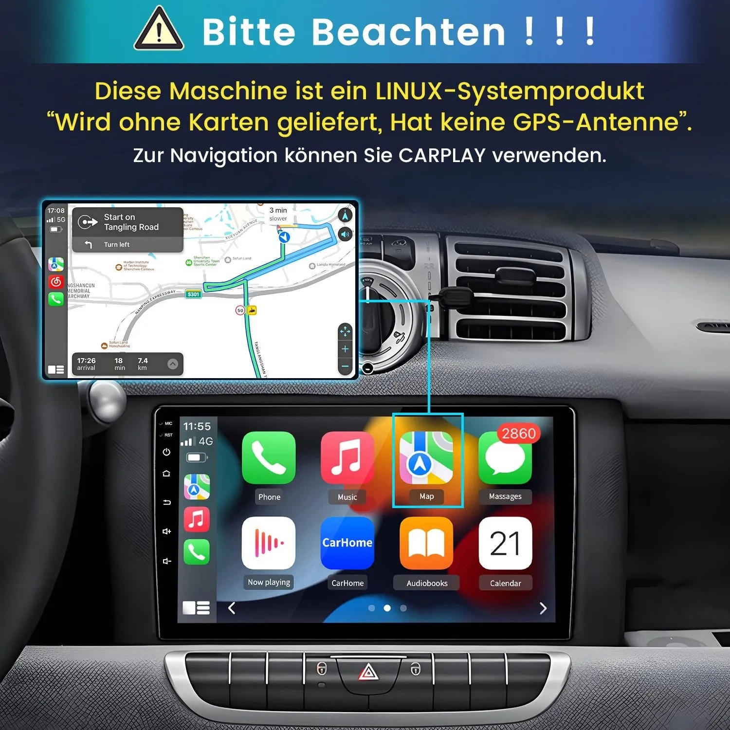Junsun Autoradio Für Benz Smart Fortwo 2010-2015 Linux_3