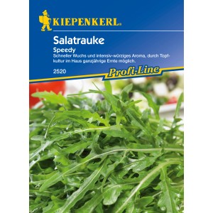 Samenpackung Rauke Speedy: würziges Blattgemüse für Balkonkästen und Garten.