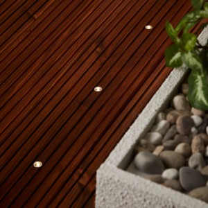 Edelstahl LED Einbauleuchten Cosa, 10er Set, warmweiß, für Außendecken und Innenräume.