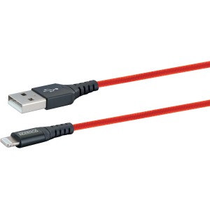 Feuerrotes Apple Lightning Sync & Ladekabel (1,2 m) für iPhone, iPad und iPod.