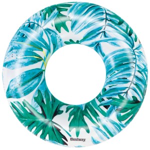 Bestway Schwimmring Tropical Palms mit tropischem Blätter-Design für Badespaß im Pool.