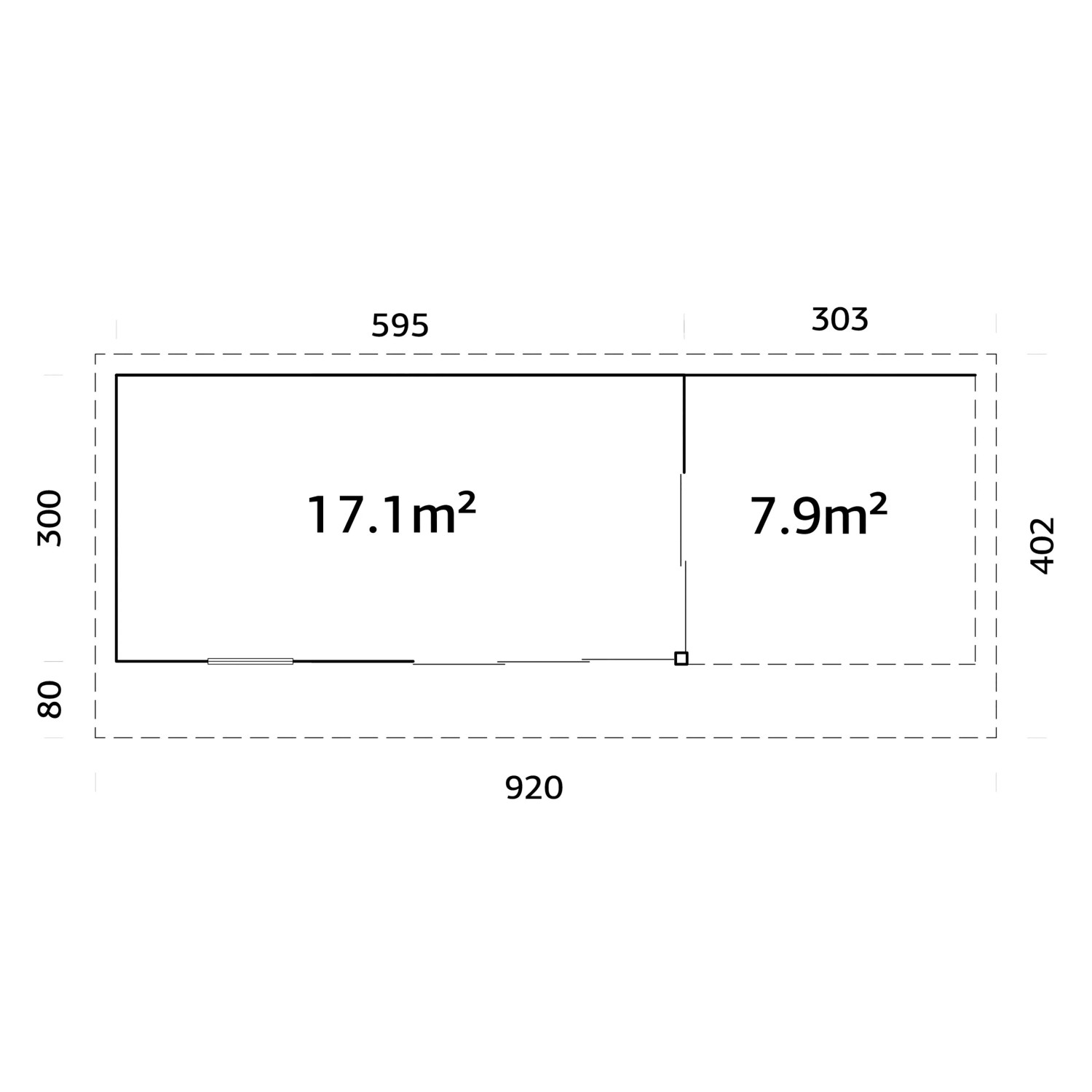 Palmako Gartenhaus Andrea Slide 898 x 300 cm Hellgrau-Anthrazit FSC®_7