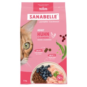 Sanabelle Katzen-Trockenfutter Adult Huhn & Blaubeeren 2 kg