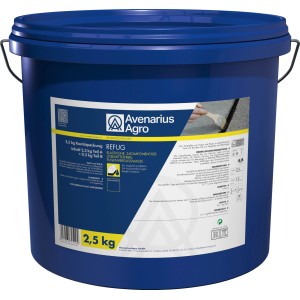 Blauer Eimer Refug 2,5 kg Ausgleichsmasse für Fugen und Risse im Asphaltstraßenbau.