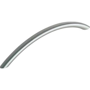 Gebogener Möbelgriff 903 aus Edelstahl für Schränke und Schubladen.