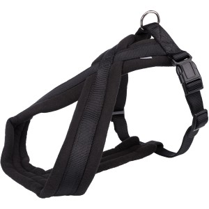Schwarzes Jollypaw Touren-Geschirr, Größe M (45-70 cm), 25 mm breit, für Hunde.