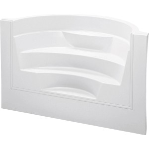 Weiße Steinbach Römertreppe für Pools, GFK-Treppe mit Acrylbeschichtung.