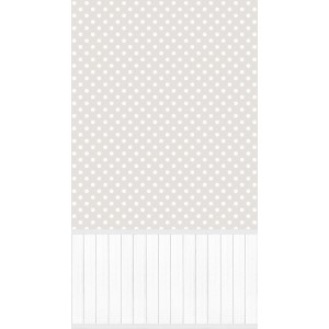 A.S. Création Vliestapete Wallpanel mit Blümchenmuster in Grau und weißer Holzpaneel-Optik.