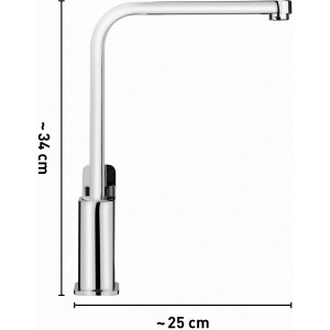 baliv Küchenarmatur KI-1080 Chrom, Einhebelmischer mit schwenkbarem Auslauf.