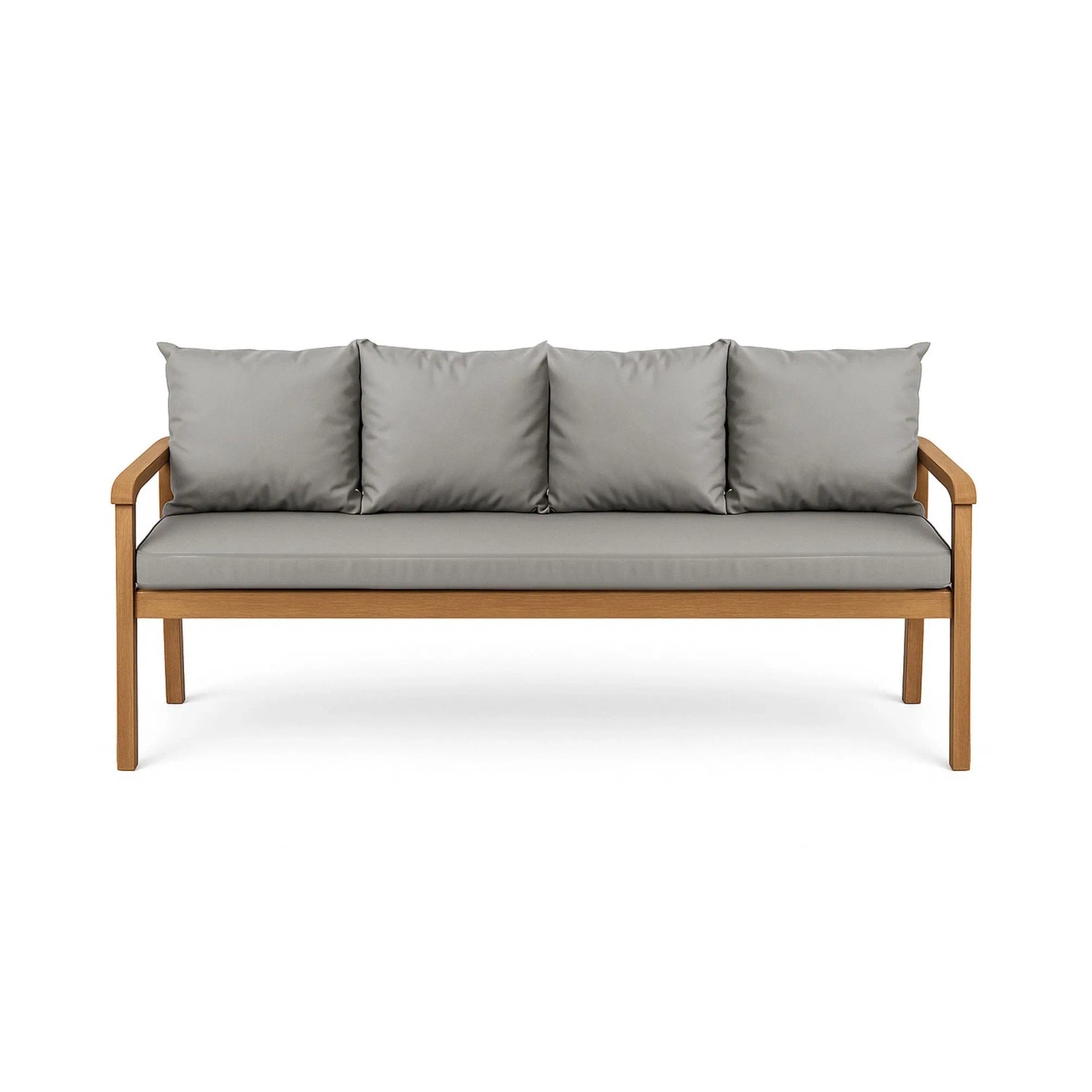 Graues Setgarden Bankkissen-Set für 3-Sitzer Gartenbank, bestehend aus Sitz- und Rückenkissen.