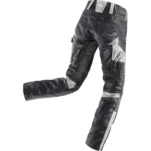 Bullstar Damen-Arbeitshose Worxtar in Schwarz/Grau, Damenschnitt, viele Taschen, verstärkter Kniebereich.