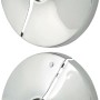 Zwei verchromte LUX Klapprosetten, 12 mm, zur Abdeckung von Rohrdurchführungen.