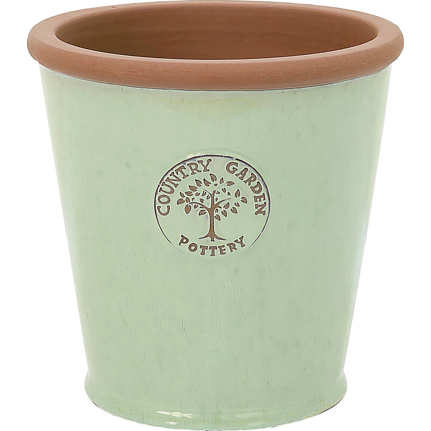 Pflanztopf Country Garden Pottery Keramik GrünBeige 19 cm x 19 cm x 19
