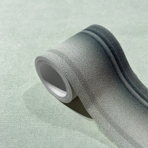 Beige Bordüre mit Streifenmuster, 5 m x 0,09 cm, für moderne Raumgestaltung.