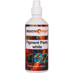 Weiße CreativEpoxy Pigment Paste (100ml) für Epoxidharz, zur Abtönung von Gießharz.
