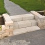 Premac Blockstufe in Anthrazit, 50x35x15 cm, für den einfachen Aufbau von Gartentreppen.