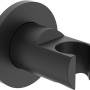 Ideal Standard Idealrain Brausehalter, rund, Silk Black. Wandhalterung für Handbrause, Duschzubehör.