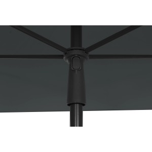 Detailaufnahme des grauen Siena Garden Marktschirms City mit Neigungsfunktion.
