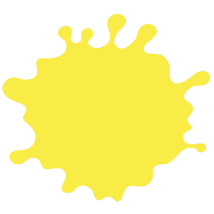 Gelber Farbfleck, Neon Sonnenstrahl von Rust-Oleum Little Stars Leuchtfarbe.