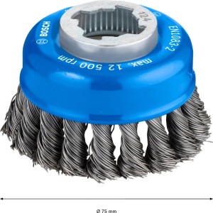 Bosch X-Lock Topfbürste Heavy for Metal Ø 75 mm
