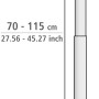 Wenko Teleskop-Duschvorhangstange Luz, ausziehbar von 70-115 cm, rostfrei, weiß.