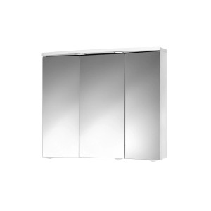 Weißer Jokey Spiegelschrank Trava 75x65 cm mit LED und Steckdose.