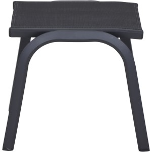 Siena Garden Hocker Tesoro, anthrazitfarben, mit Ranotex-Gewebe in Schwarz-Silber.