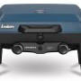 Enders Camping-Gasgrill Explorer II, kompakter Grill mit blauem Deckel und schwarzen Details.
