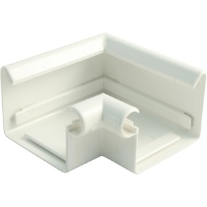 Weiße Marley Kastendachrinne Innenecke RG 70 für 90°-Verbindungen.