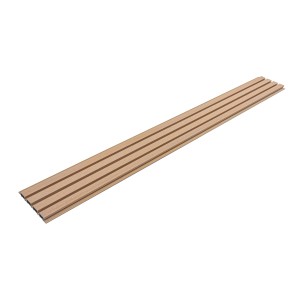 WPC Fassadenverkleidung DUVAR, 2 m², Teak, Paneele mit Nut-Feder-System für einfache Montage.