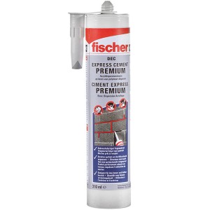 Fischer Reparaturmörtel DEC Zementgrau, 310ml Kartusche für Ausbesserungen.