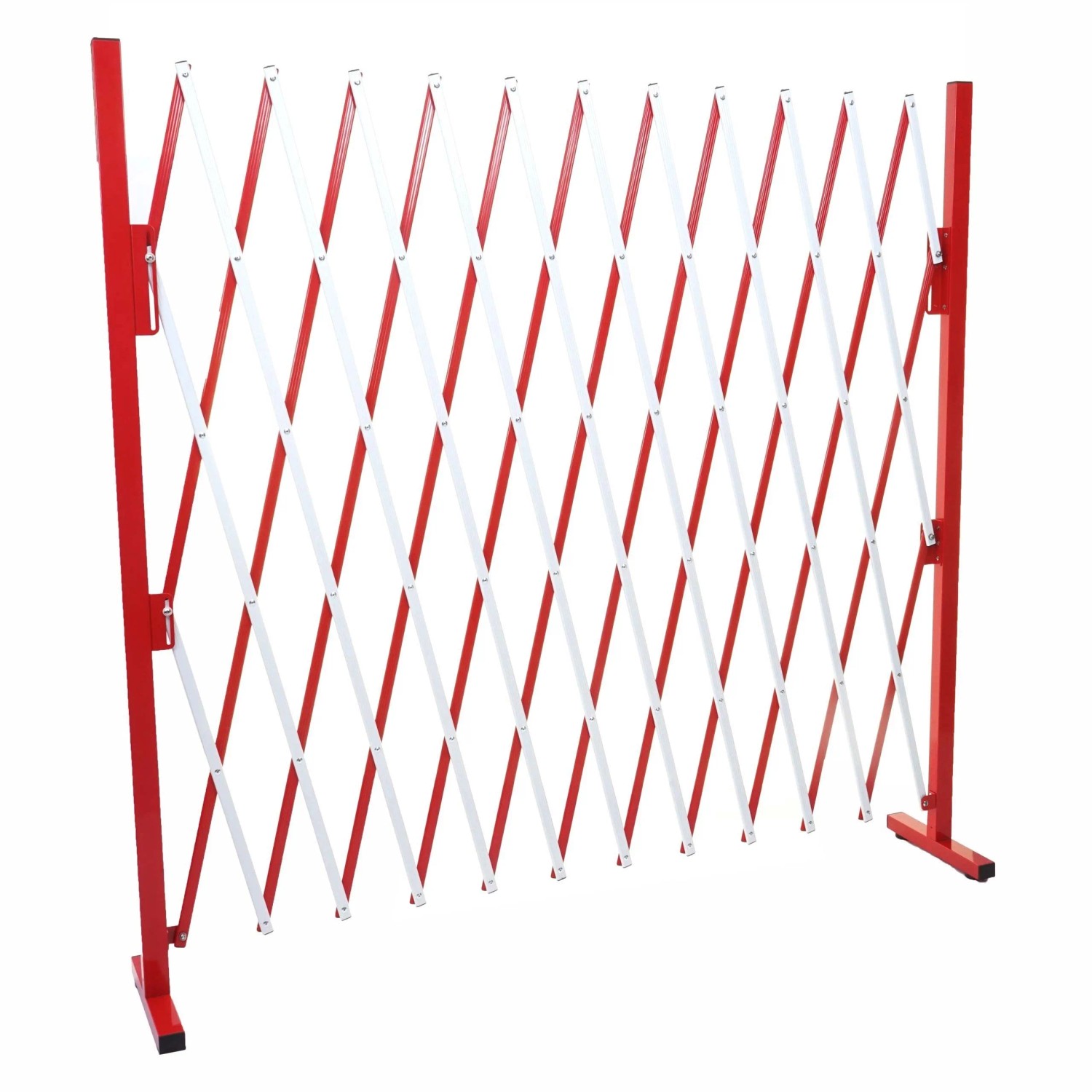 MCW Absperrgitter B34 Scherengitter Zaun Schutzgitter ausziehbar Alu Rot-Weiß Höhe 153cm Breite 36-3 kaufen bei OBI