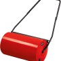 Einhell Rasenwalze GC-GR 57: Rote Gartenwalze aus Metall mit schwarzem Griff. Ideal zum Walzen von Rasenflächen.