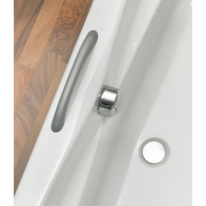 Ottofond Siam Badewannengriff, silbermatt, zur Montage an der Badewanne.