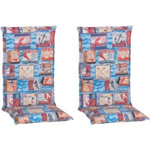 Beo Sitzauflage Hochlehner Togo 2er Set Maritim Hellblau