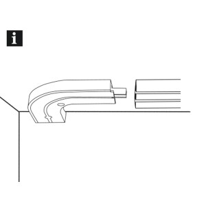 Gardinia Rundbogen GE1, 2er-Pack, weiß, für 1-läufige Gardinenschienen.