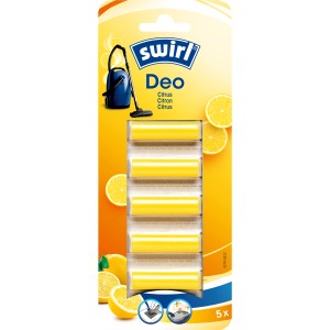 Swirl Staubsauger-Deo-Sticks Citrus, 5 Stück, für einen frischen Duft beim Staubsaugen.