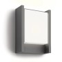 Anthrazitfarbene LED-Wandleuchte Arbour Ultra-Efficient für den Aussenbereich.