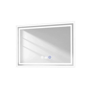 Emke Badspiegel 70x50 cm mit LED-Beleuchtung, Touchschalter und Anti-Beschlag. Modernes Design für Ihr Bad.