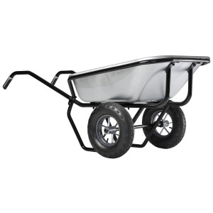 Zweirad-Schubkarre 160 l Muldenvolumen verzinkt