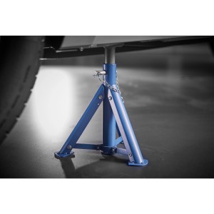 Cartrend Unterstellbock, klappbar, 2 t, blau, unter Auto zur Wartung.