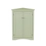 okwish Eckschrank mit 2 Türen 3 Ebenen Lackoberfläche Dreiecksschrank 61.5x80cm Grün_7