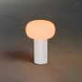 Weiße Konstsmide LED Tischleuchte Antibes, ø 13 cm, für Innen & Außen. Dekoleuchte mit Akku.