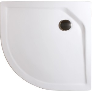 Schulte Duschwannen-Set, extraflache Viertelkreis-Duschwanne 90x90 cm, Alpinweiß mit Ablaufgarnitur.