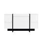 okwish Sideboard mit 2 Türen 4 Schubladen Wohnzimmer Esszimmer 150x40x80cm Weiß
