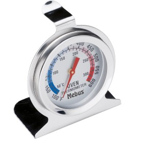 Mebus Ofenthermometer aus Metall, analoge Anzeige von 40°C bis 310°C.