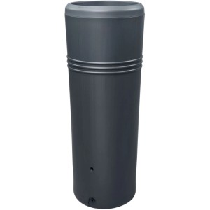 4rain AZURA 2in1 Regentonne 340 l in Graphite Grey mit Pflanzschale.