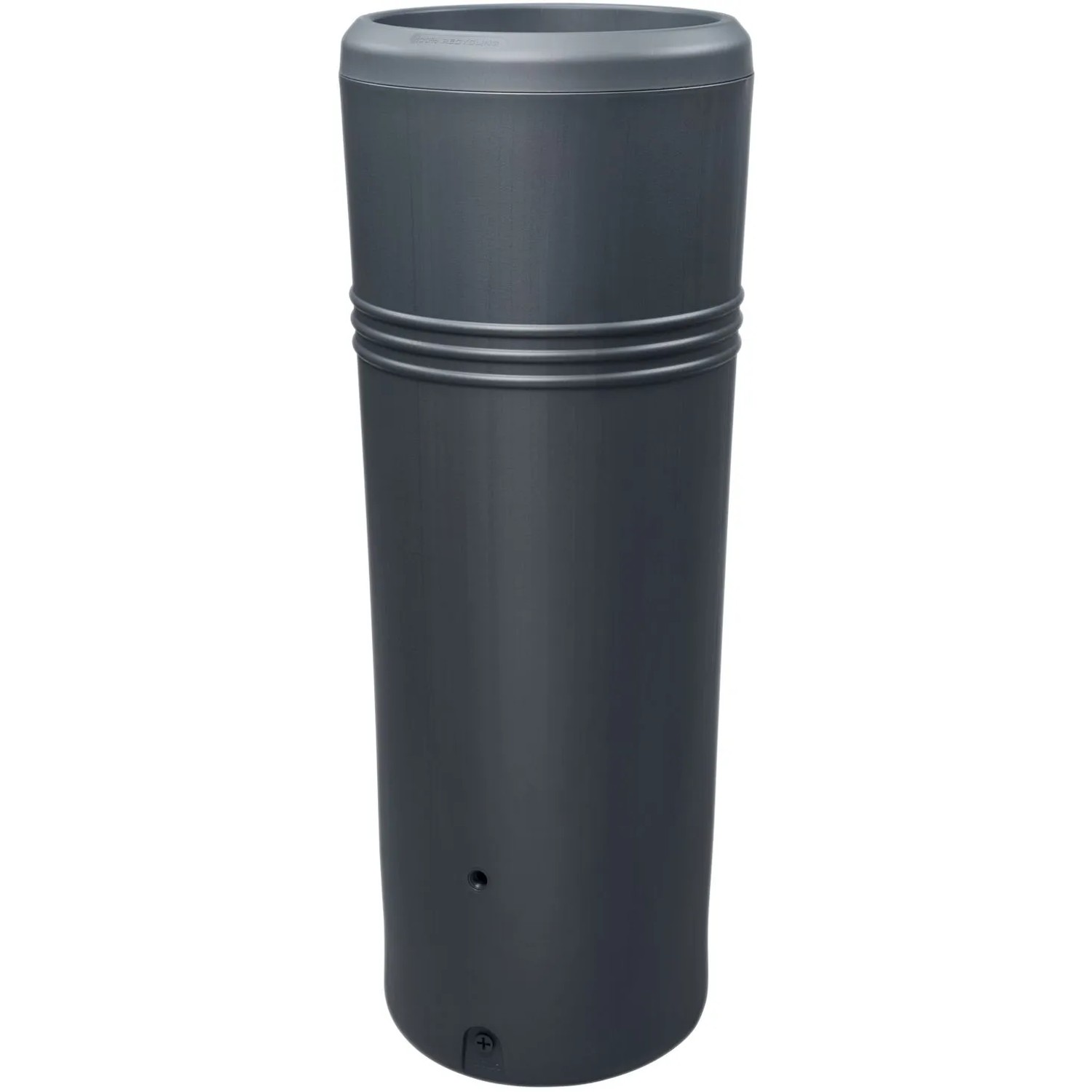 4rain AZURA 2in1 Regentonne 340 l in Graphite Grey mit Pflanzschale.