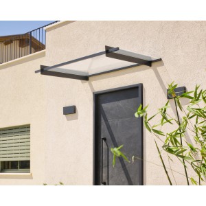 Palram Vordach Nancy Anthrazit Acrylglas klar 151 cm x 94 cm